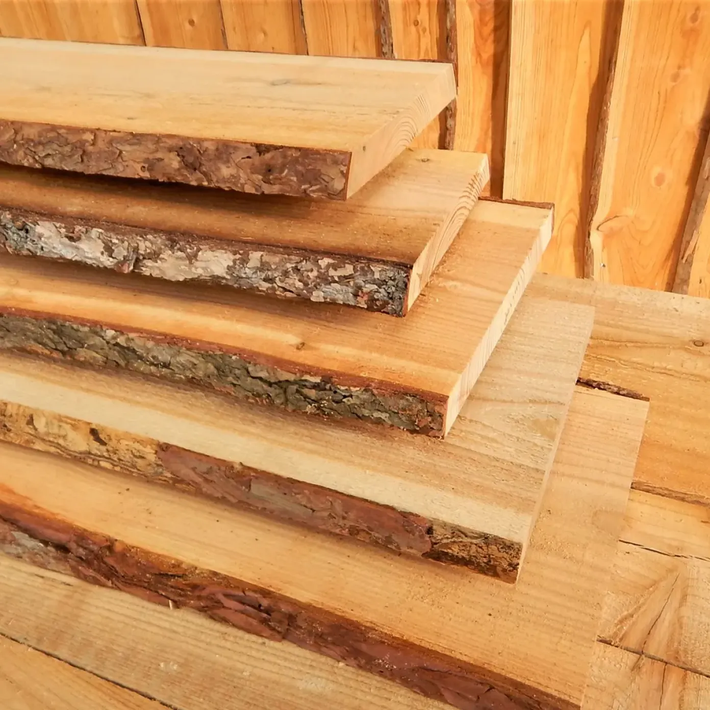 Unedged and technical lumber produced from softwood